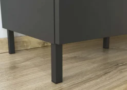 Dressoirs^Huisenthuis Dressoir Amalfi Grafiet-Eiken S