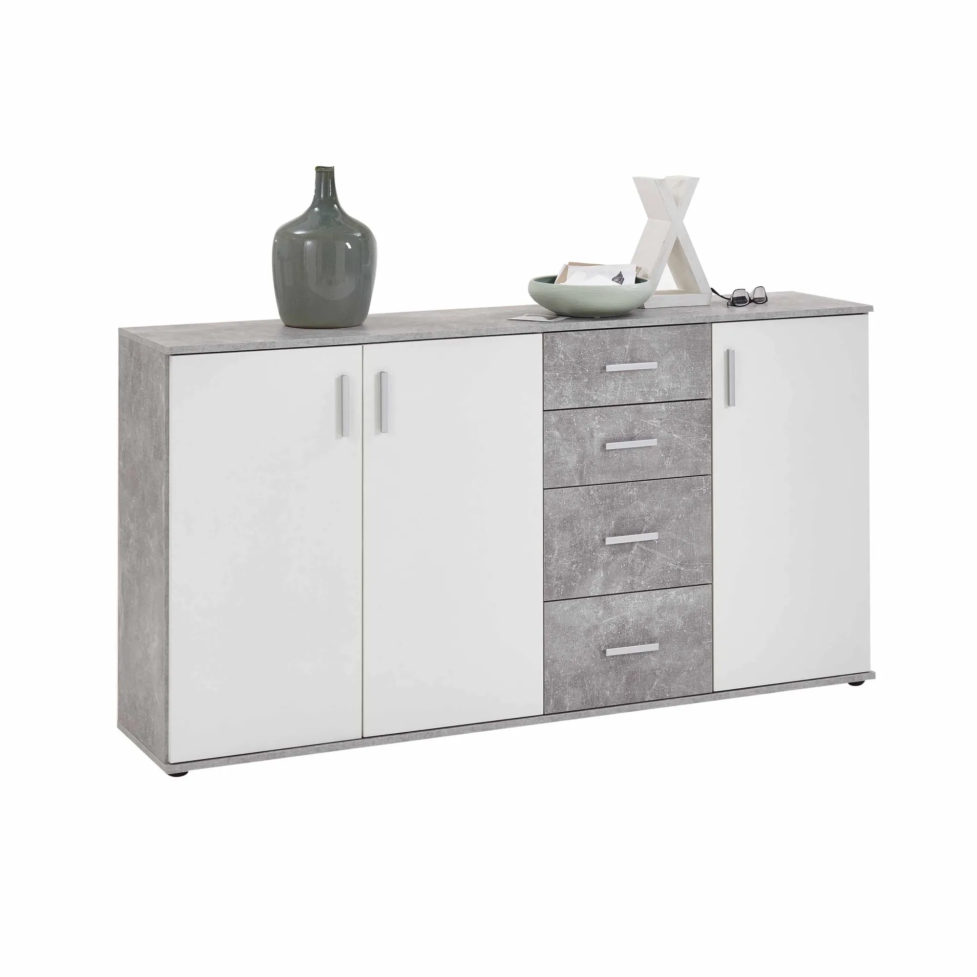 Dressoirs^Huisenthuis Dressoir Ares Beton 160 cm