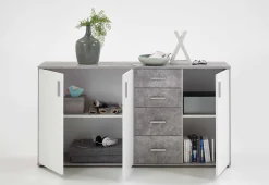 Dressoirs^Huisenthuis Dressoir Ares Beton 160 cm