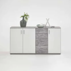 Dressoirs^Huisenthuis Dressoir Ares Beton 160 cm