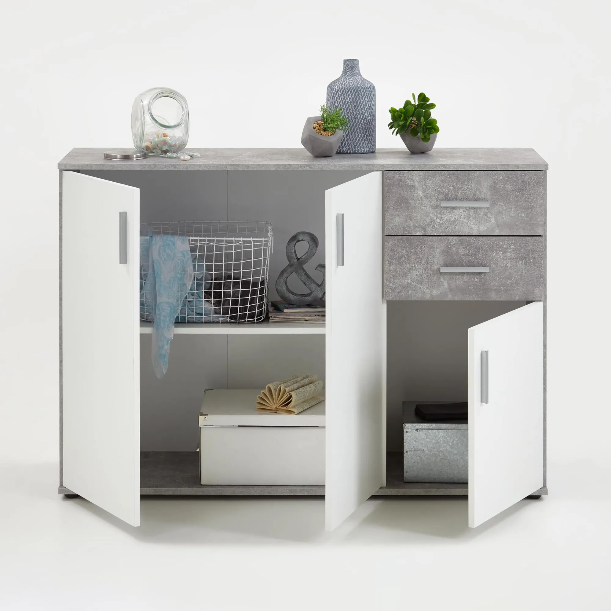 Dressoirs^Huisenthuis Dressoir Ares Beton 120 cm