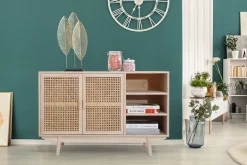 Dressoirs^Huisenthuis Dressoir Freja Rotan 100 cm