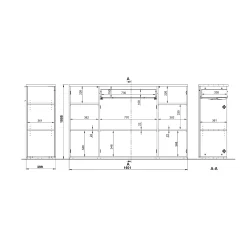 Kantoorkasten|Dressoirs^Huisenthuis Dressoir Galileo Wit