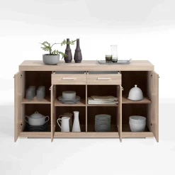 Dressoirs^Huisenthuis Dressoir Hermes 160x50x90 cm Eiken
