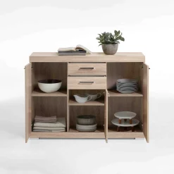 Dressoirs^Huisenthuis Dressoir Hermes 120x35x90 cm Eiken
