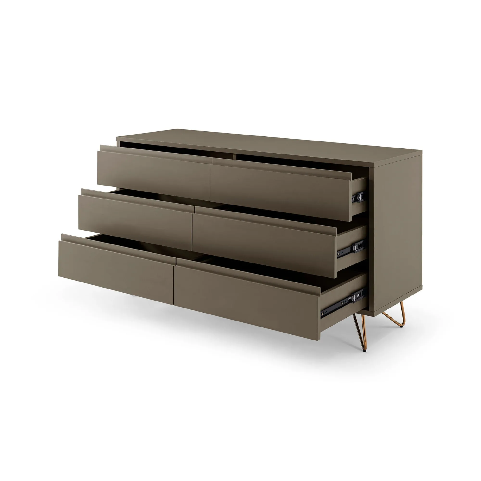 Dressoirs^Huisenthuis Dressoir Lucy 120 cm Grijs