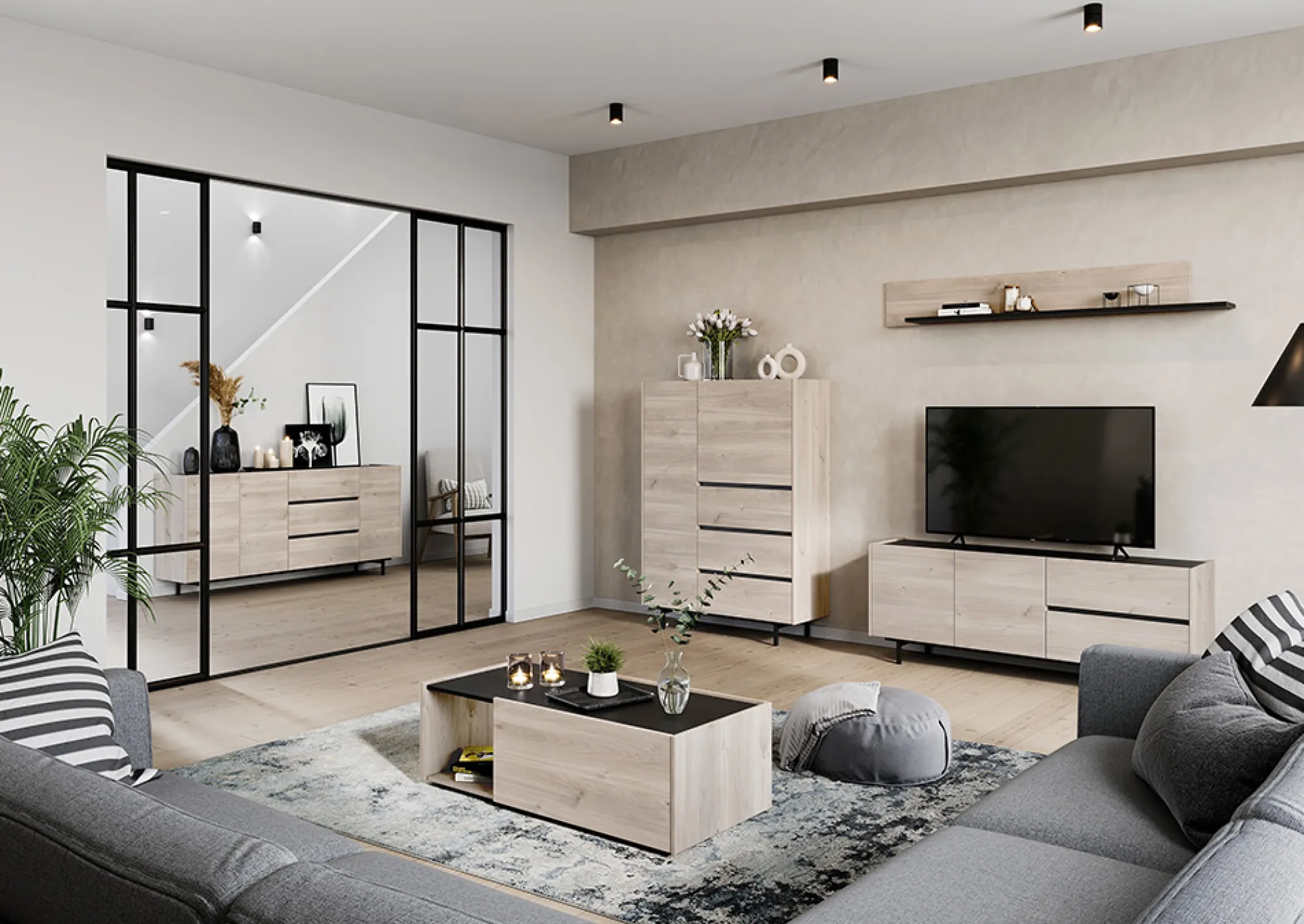 Dressoirs^Huisenthuis Dressoir Paxos Eiken 190 cm