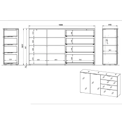 Dressoirs^Huisenthuis Dressoir Sirmione Large Zwart