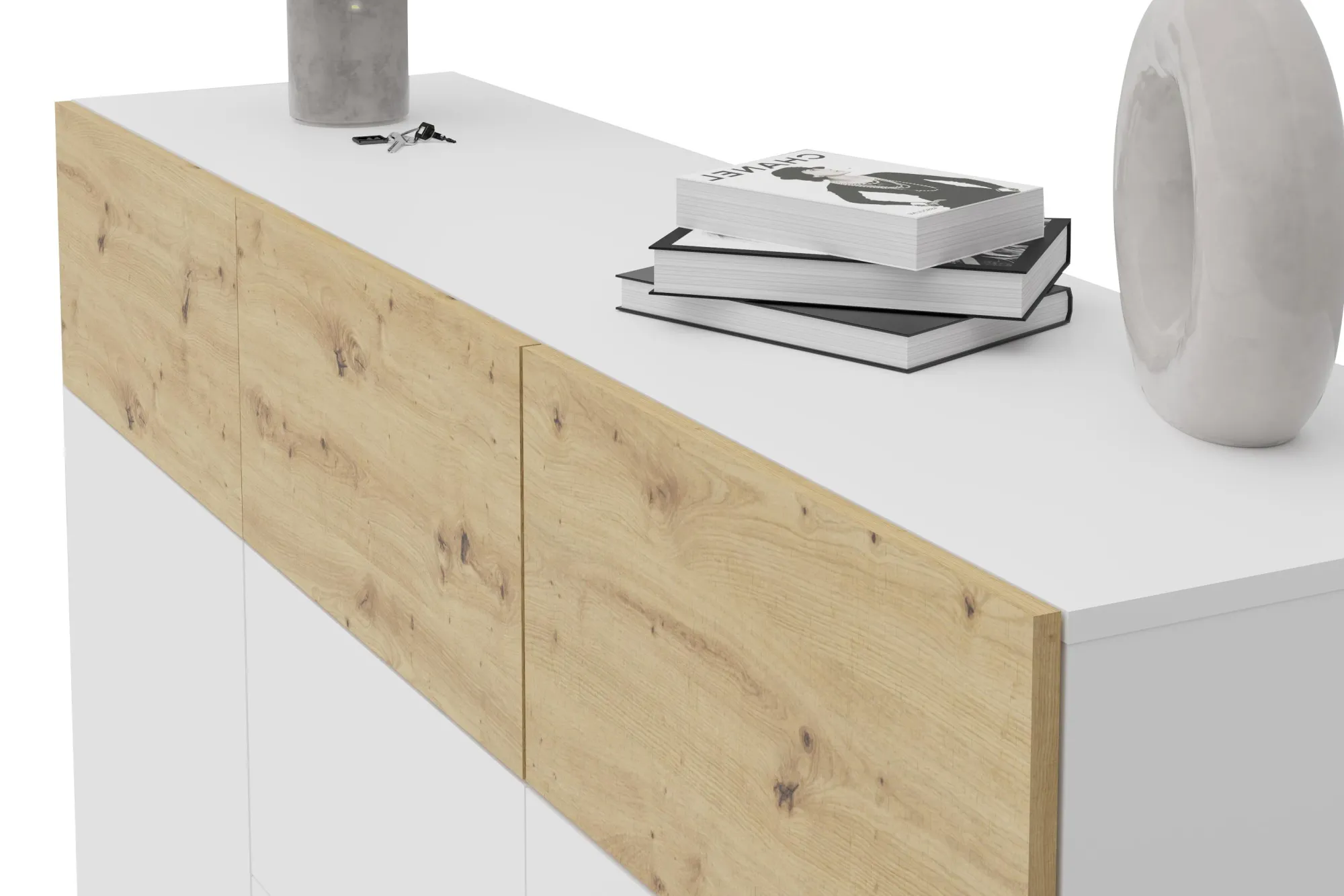 Dressoirs^Huisenthuis Dressoir Zeger Wit Artisan Eiken 163 CM