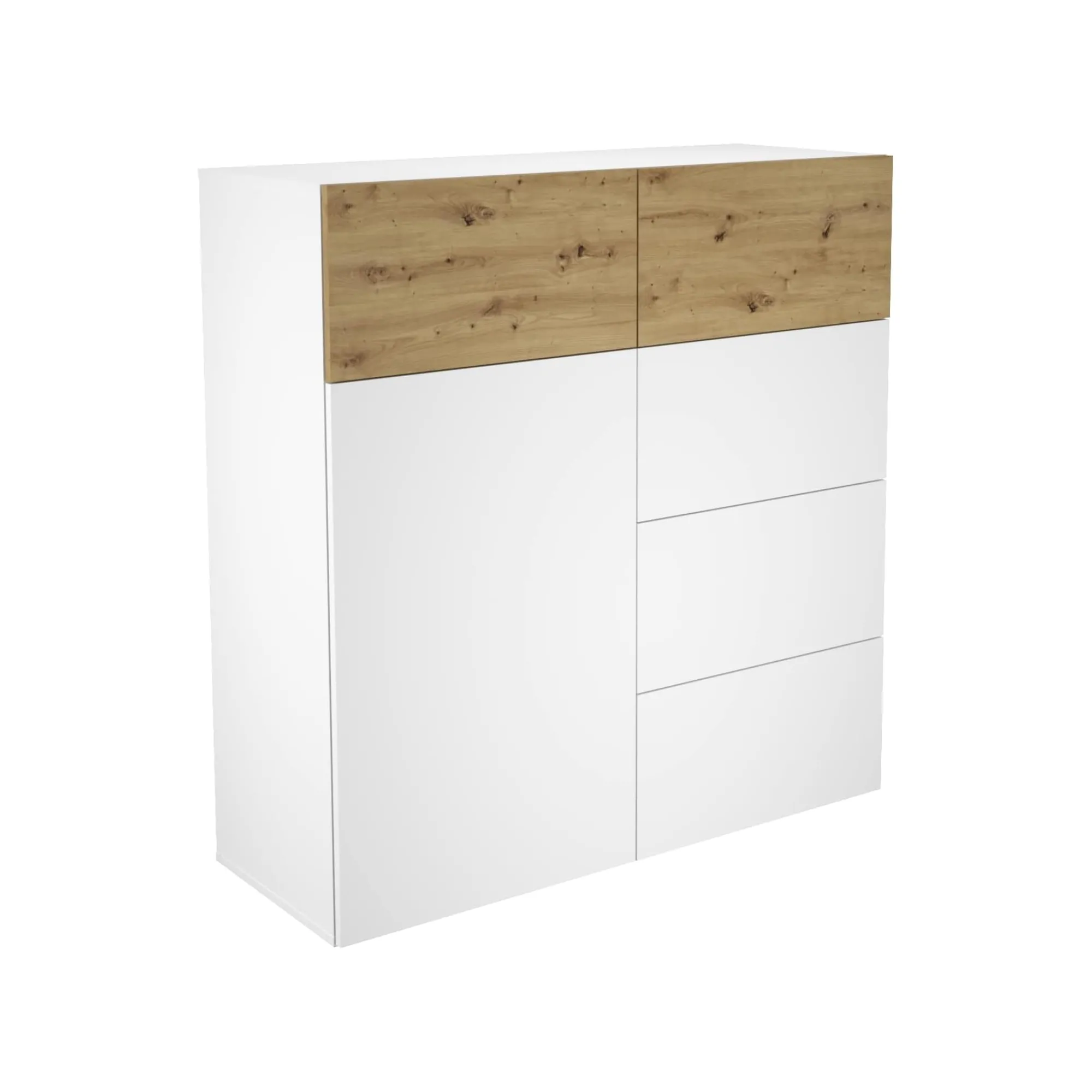 Dressoirs^Huisenthuis Dressoir Zeger Wit Artisan Eiken 109 CM