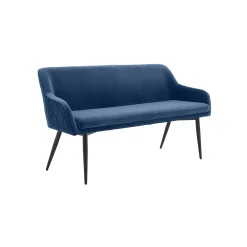Eetkamerbanken^Huisenthuis Eetkamerbank Darcy Velours Blauw