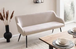 Eetkamerbanken^Huisenthuis Eetkamerbank Darcy Crème Velours Creme