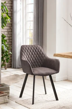 Eetkamerstoelen^Huisenthuis Eetkamerstoel Silves – Set van 2 Taupe