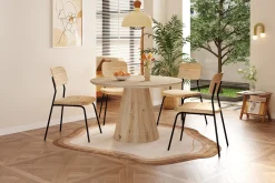 Eetkamertafels^Huisenthuis Eetkamertafel Berber Eiken Rond 120 cm