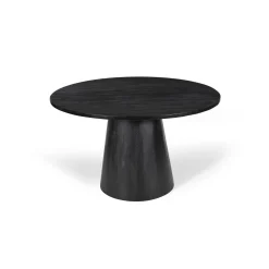 Eetkamertafels^Huisenthuis Eetkamertafel Florance Rond 130 cm Zwart