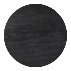 Eetkamertafels^Huisenthuis Eetkamertafel Florance Rond 130 cm Zwart