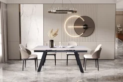 Eetkamertafels^Huisenthuis Eetkamertafel Jef Wit 160-240 cm