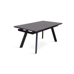 Eetkamertafels^Huisenthuis Eetkamertafel Jef Zwart 160-240 cm