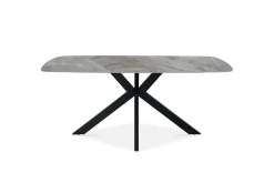 Eetkamertafels^Huisenthuis Eetkamertafel Jody Grijs Glans 180 cm