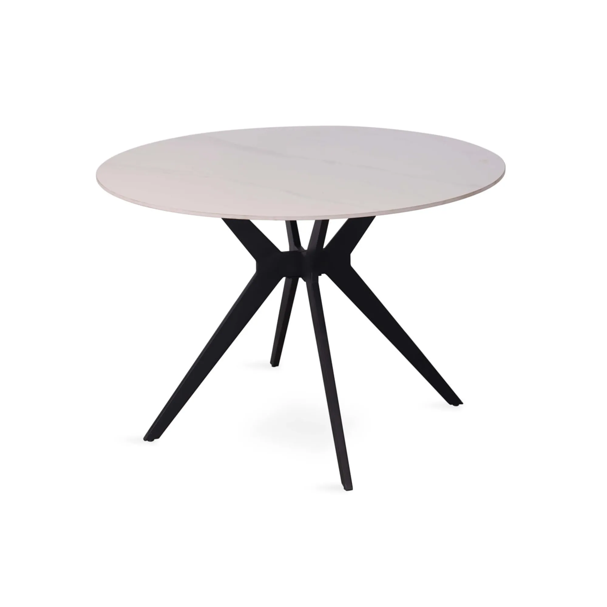 Eetkamertafels^Huisenthuis Eetkamertafel Jody Wit Glans Rond 110 cm