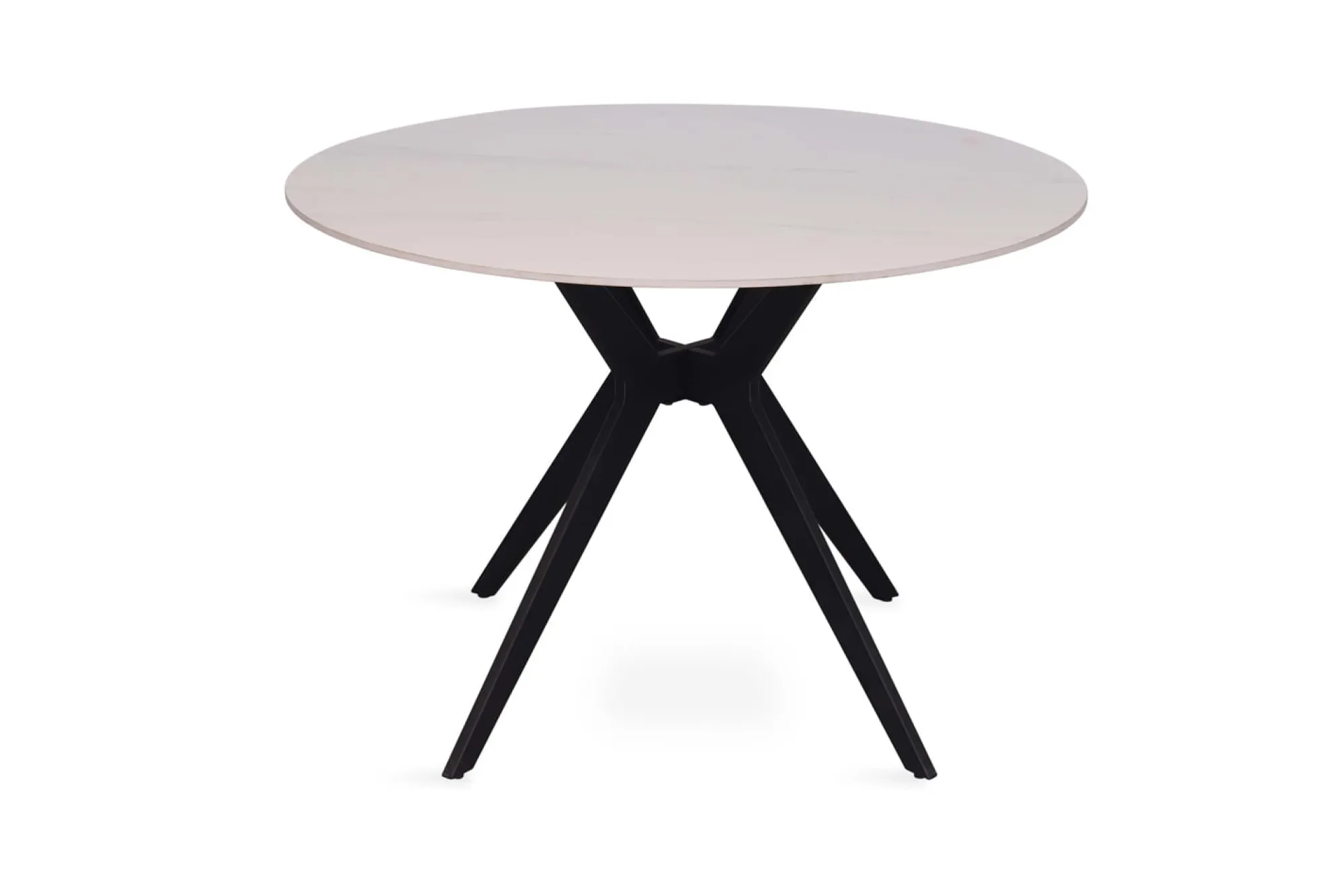 Eetkamertafels^Huisenthuis Eetkamertafel Jody Wit Glans Rond 110 cm