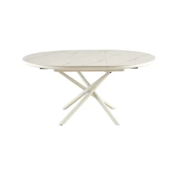 Eetkamertafels^Huisenthuis Eetkamertafel Koya 120 cm Wit