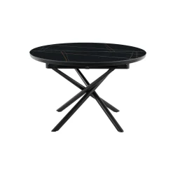 Eetkamertafels^Huisenthuis Eetkamertafel Koya 120 cm Zwart