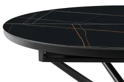 Eetkamertafels^Huisenthuis Eetkamertafel Koya 120 cm Zwart