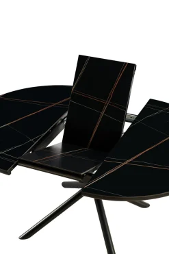 Eetkamertafels^Huisenthuis Eetkamertafel Koya 120 cm Zwart