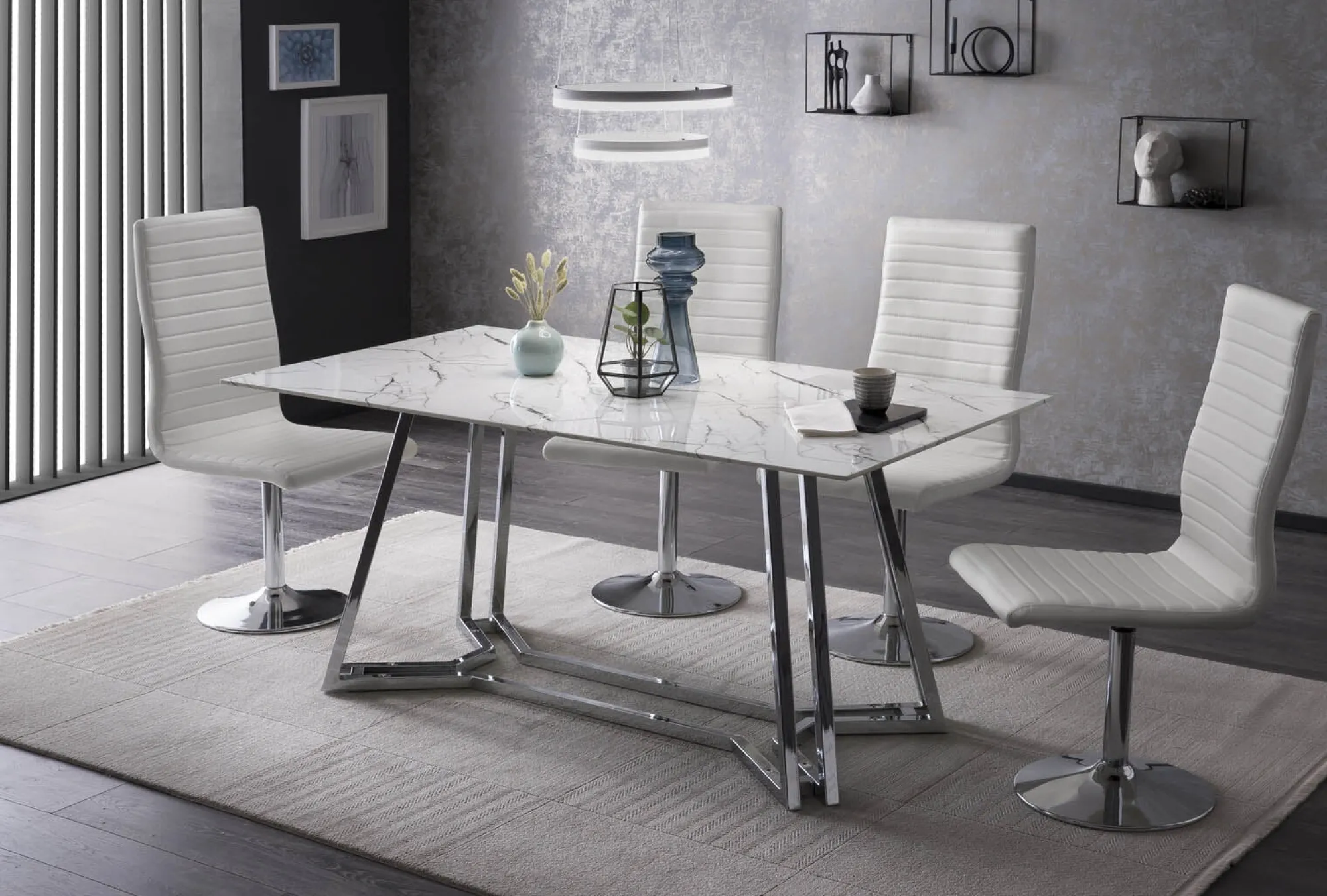 Eetkamertafels^Huisenthuis Eetkamertafel Lars Wit