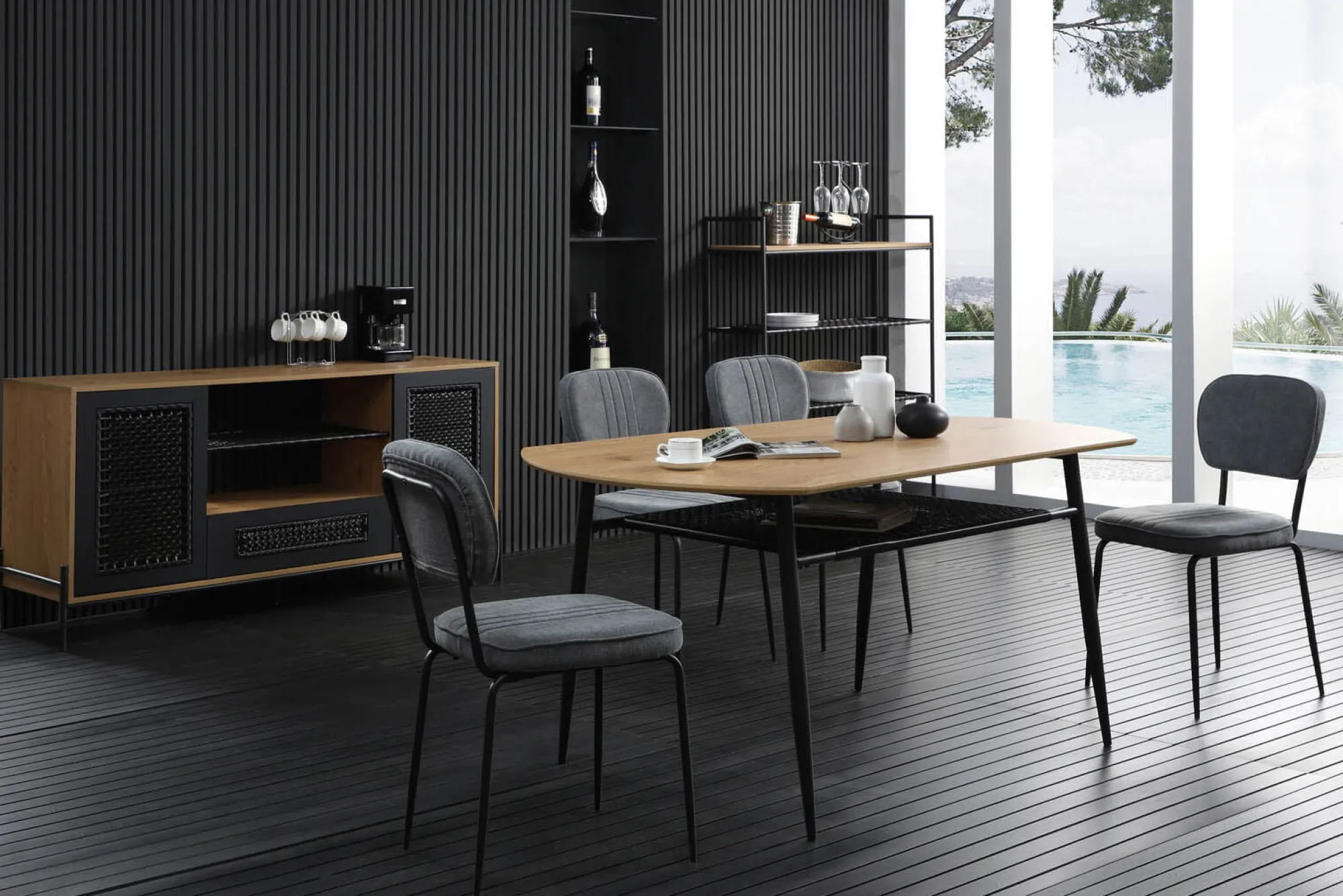 Eetkamertafels^Huisenthuis Eetkamertafel Lourdes 180x90cm