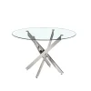 Eetkamertafels^Huisenthuis Eetkamertafel Martijn Glas Rond 120 cm
