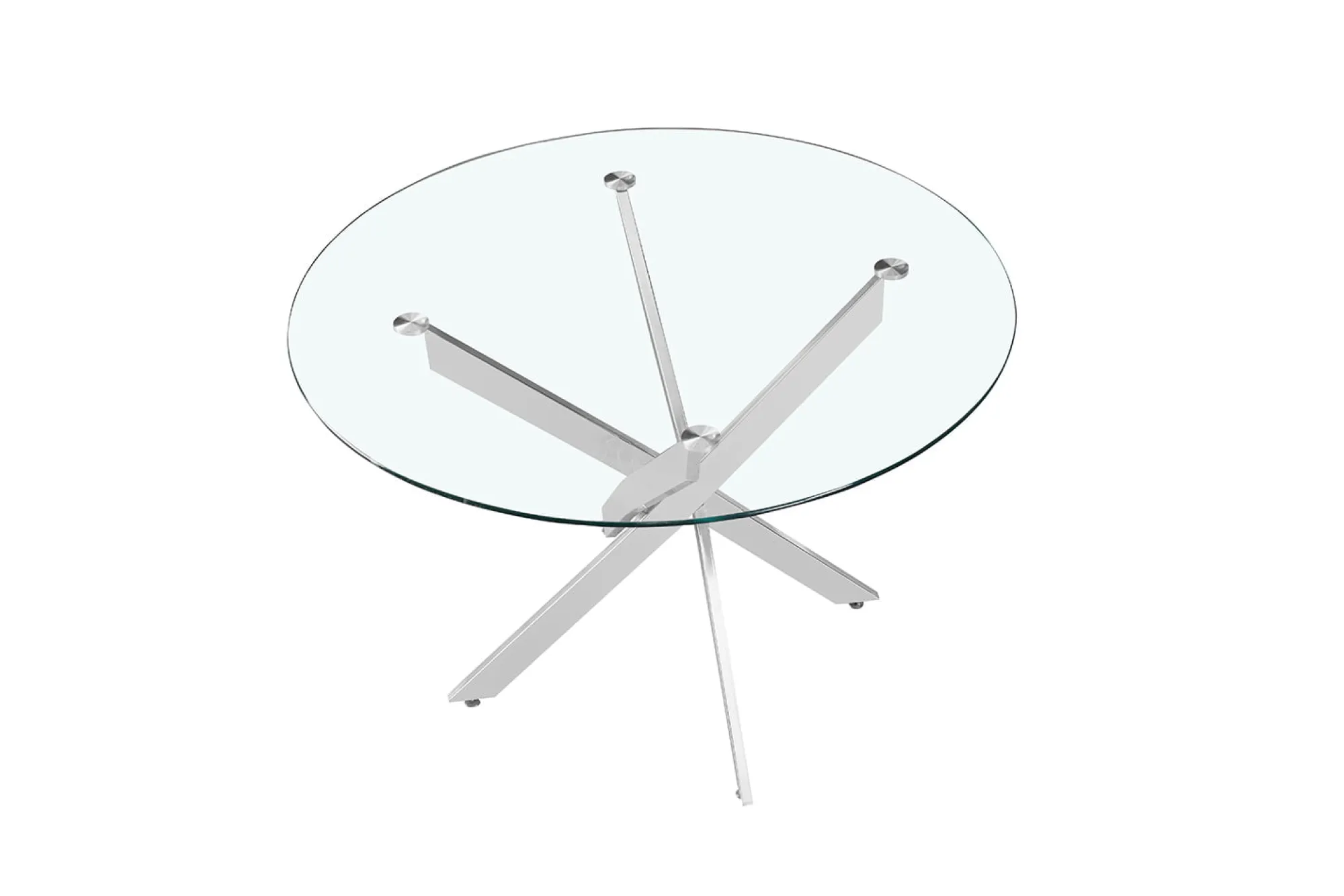 Eetkamertafels^Huisenthuis Eetkamertafel Martijn Glas Rond 120 cm