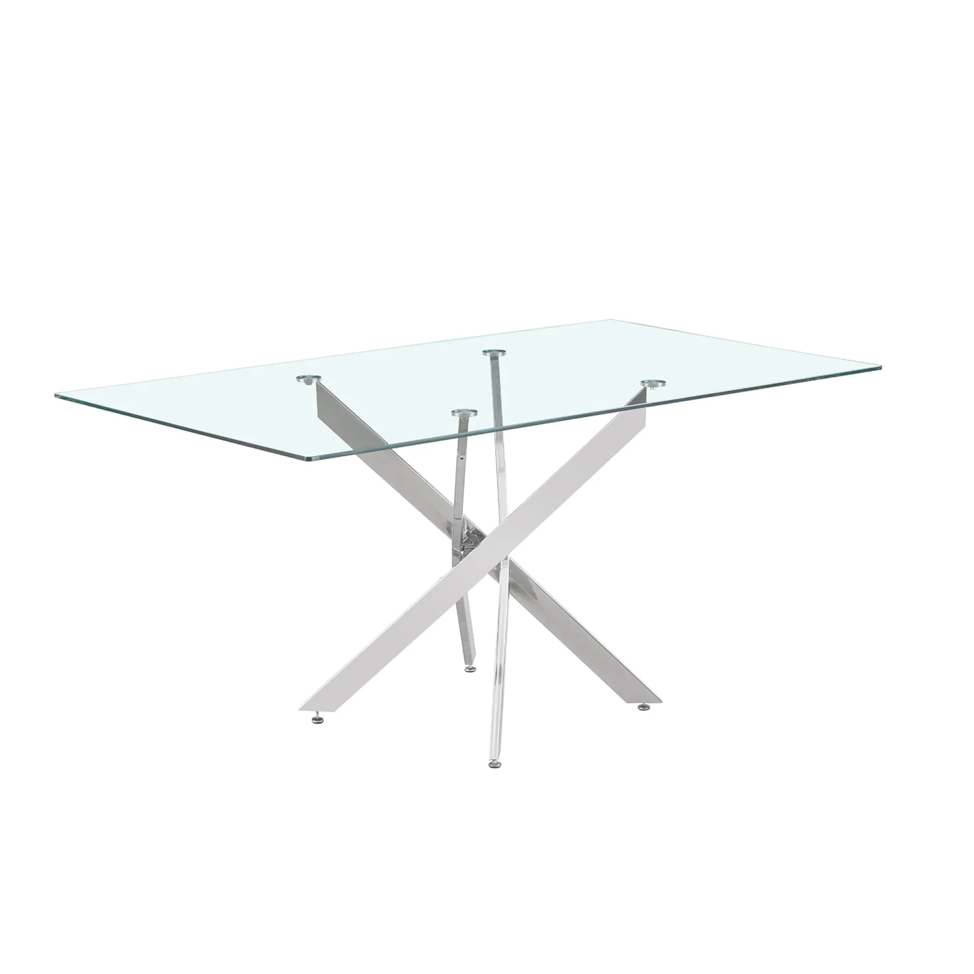 Eetkamertafels^Huisenthuis Eetkamertafel Martijn Glas 160 cm