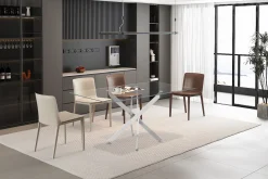 Eetkamertafels^Huisenthuis Eetkamertafel Martijn Glas 160 cm