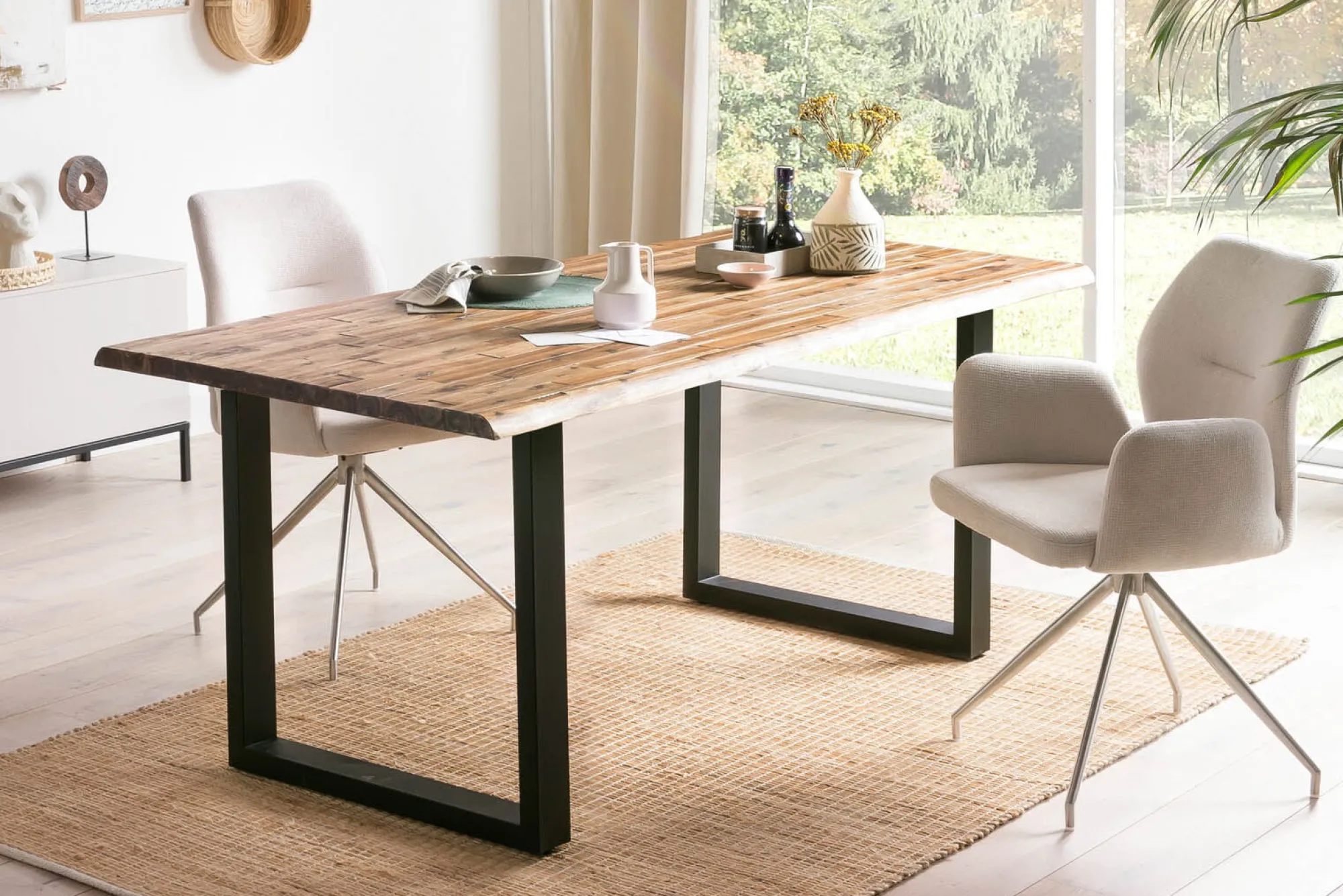 Eetkamertafels^Huisenthuis Eetkamertafel Mats Acacia 140x80cm