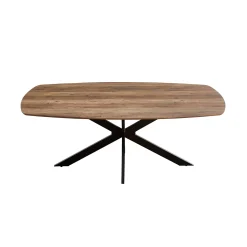 Eetkamertafels^Huisenthuis Eetkamertafel Melis 200 cm Ovaal Mango