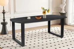 Eetkamertafels^Huisenthuis Eetkamertafel Monaco Ovaal 220 cm Zwart