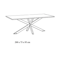 Eetkamertafels^Huisenthuis Eetkamertafel Myron 200 cm Eiken