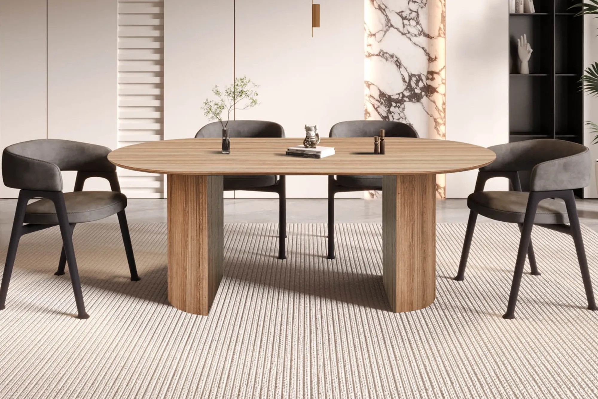 Eetkamertafels^Huisenthuis Eetkamertafel Odile Oudeiken 200cm Ovaal
