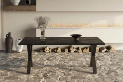 Eetkamertafels^Huisenthuis Eetkamertafel Raegan Magnolia Zwart 200 cm