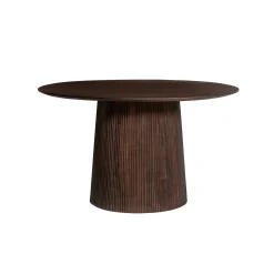 Eetkamertafels^Huisenthuis Eetkamertafel River Rond 130 cm Donkerbruin