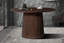Eetkamertafels^Huisenthuis Eetkamertafel River Rond 130 cm Donkerbruin