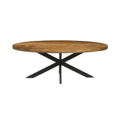 Eetkamertafels^Huisenthuis Eetkamertafel Scarlett Magnolia Naturel 200 cm Bruin