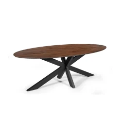 Eetkamertafels^Huisenthuis Eetkamertafel Turijn Bruin Ovaal 220 cm
