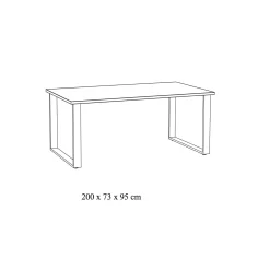 Eetkamertafels^Huisenthuis Eettafel 200cm Bolivia