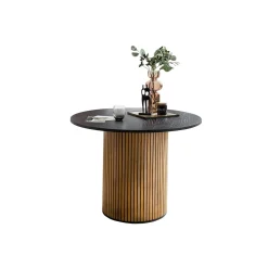 Eetkamertafels^Huisenthuis Eettafel Bowie Zwart Rond 120cm