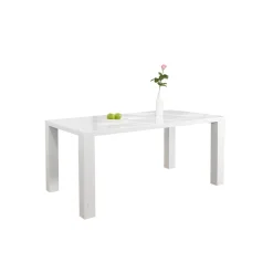 Eetkamertafels^Huisenthuis Eettafel Lisboa Wit 140 cm