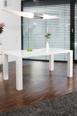 Eetkamertafels^Huisenthuis Eettafel Lisboa Wit 120 cm