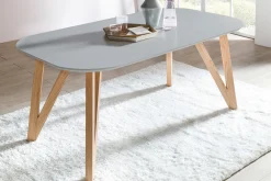 Eetkamertafels^Huisenthuis Eettafel Nikolaj Grijs 120 cm